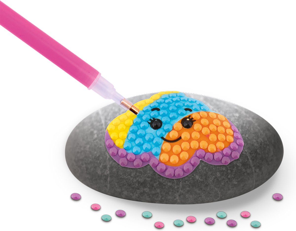 Grafix Diamond Painting & Rock Painting Set - Verrijk je Creativiteit met Betoverende Glinsterende Stenen - Voor jong en oud - Creatief speelgoed — afbeelding 9