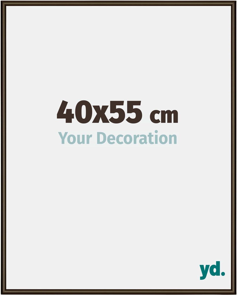 yd. Your Decoration - Fotolijst 40x55 cm - Aluminium - Walnoot Structuur - New York