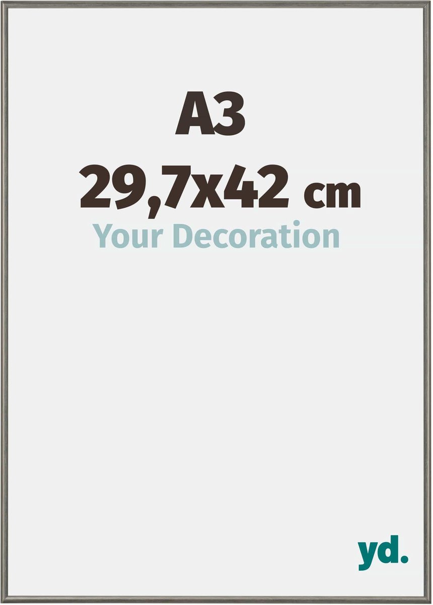 yd. Your Decoration - Fotolijst A3 29,7x42 cm - Aluminium - Mercury Structuur - New York