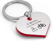 Akyol - motor sleutelhanger hartvorm - Motor - beste motorrijder - warning if you touch my bike auto - mannen - cadeau