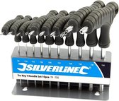 Silverline 10-delige Trx sleutel set met T-handvat T9 - T50