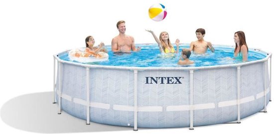 Intex - 26746NP - Kit piscine chevron rond ø 4,88x 1,22m