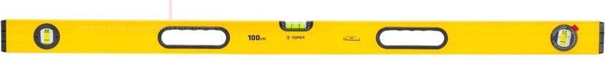 Topex Typ 600 - Aluminium Waterpas - 100 cm - 3 Libellen - Verstelbare Libelle
