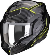 Scorpion EXO-TECH EVO ANIMO Black-Yellow - ECE goedkeuring - Maat S - Systeemhelmen - Scooter helm - Motorhelm - Zwart - ECE 22.06 goedgekeurd
