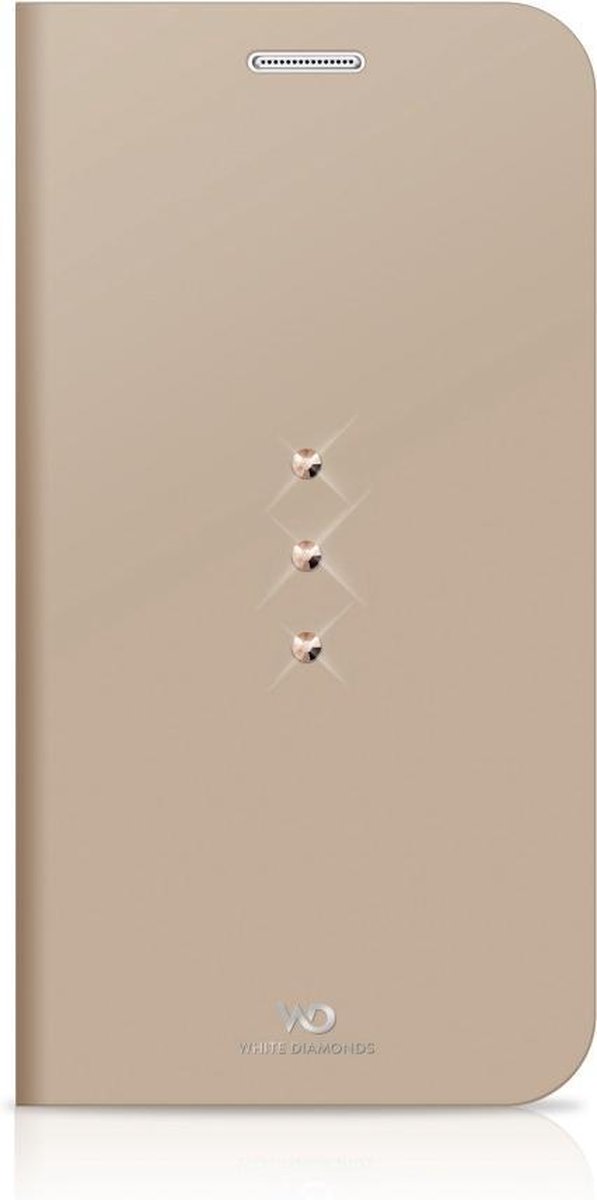 White Diamonds Booklet Case Crystal Voor Samsung Galaxy S8 Goud