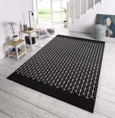 Design vloerkleed Twist - zwart/crème 160x230 cm