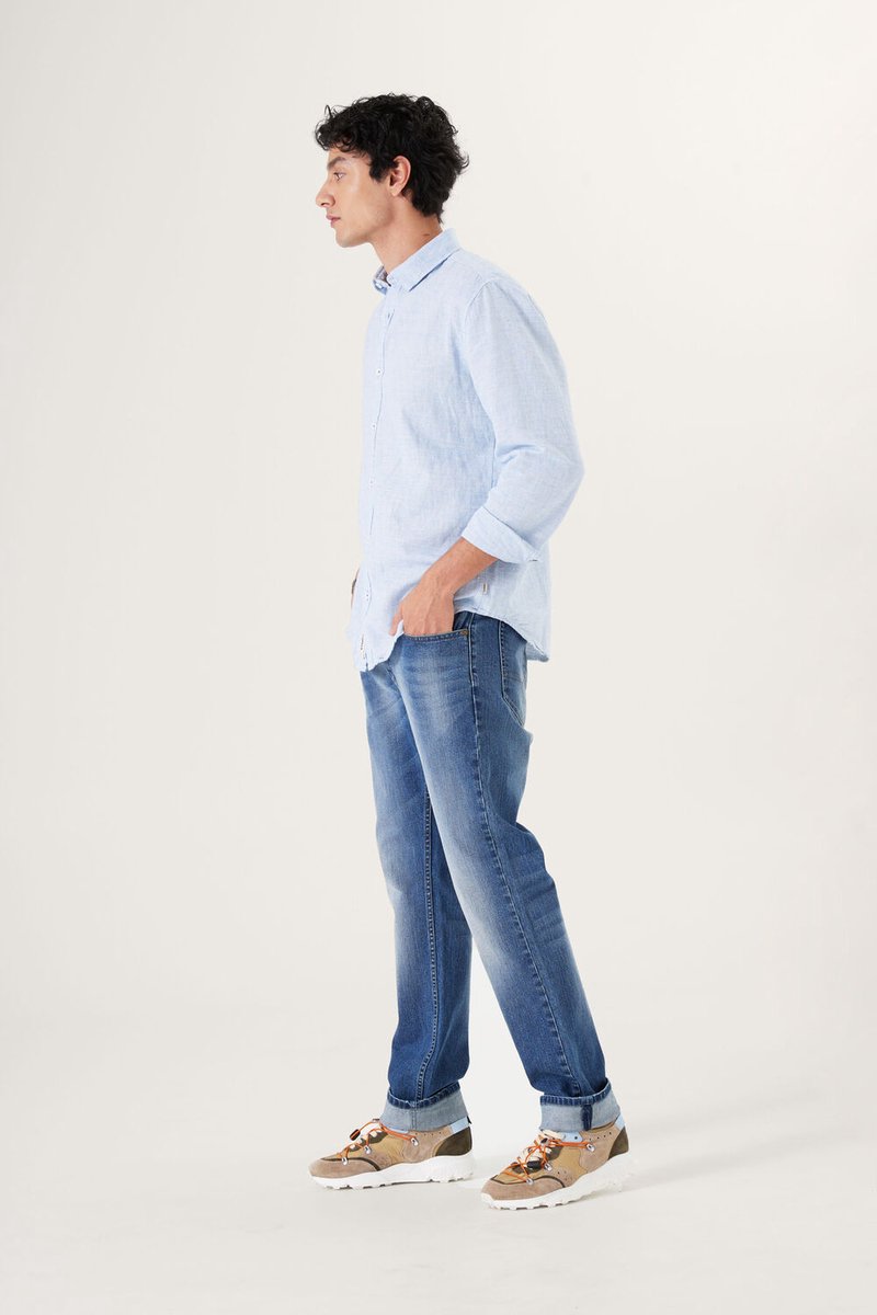 Rockford Mills LONGHORN Heren Slim Fit Jeans Blauw - Maat W40 X L34