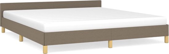Zinus Piper Lit 140 x 200 cm – Hauteur 30 cm – Cadre de lit rembourré avec tête de lit – Sommier à lattes en bois – Pas besoin de sommier tapissier