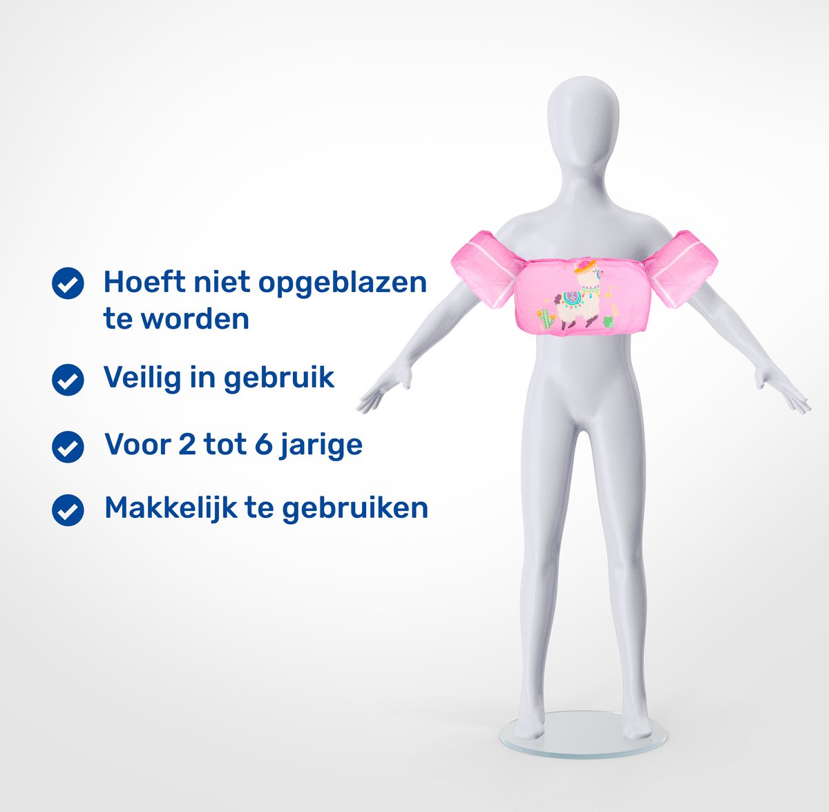 LBB - Puddle Jumper - Zwemvest - 2 - 6 jaar - 25kg - Zwemvest Kind - Alpaca - Zwembandjes - Drijfvest Kind — afbeelding 3