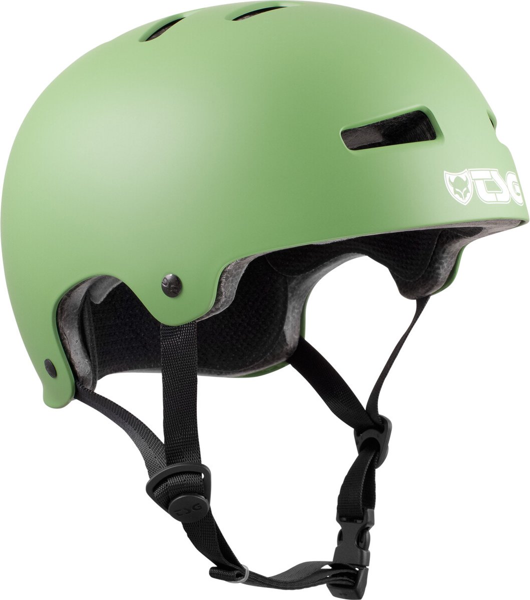 TSG Evolution Solid Colors skateboard helm satin fatigue Geel