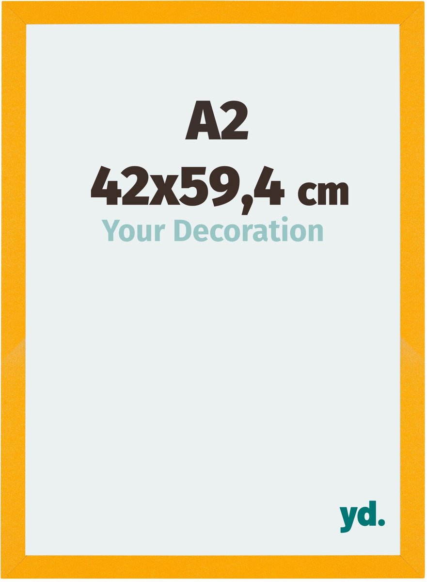 Your Decoration - Fotolijst A2 42x59,4 cm - MDF - Geel - Mura