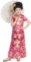 Geisha Kostuum | Chique Kimono Hanako | Meisje | Maat 116 | Carnaval kostuum | Verkleedkleding - Roze