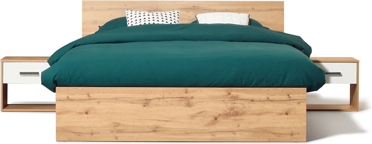 Beter Bed Complete slaapkamer Tim met nachtkasten en kast exclusief matras  - 140 x 200... | bol.com