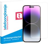 Telefoonglaasje Screenprotector - Geschikt voor iPhone 14 Pro Max - Case Friendly - Gehard Glas - Beschermglas