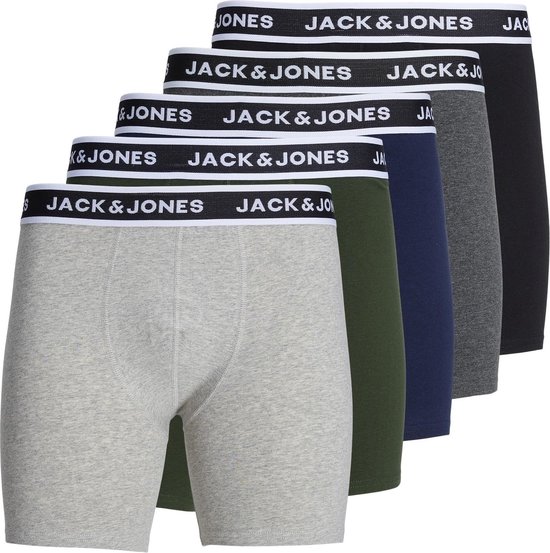 Jack & Jones Heren Boxershort Lange Pijp JACBOXER Boxer Briefs 5-Pack -  Maat XL | bol.com