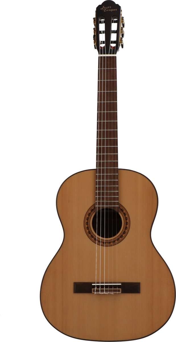 Javier Enriques CAG-75NT Natural 4/4-formaat klassieke gitaar met solid sparren top