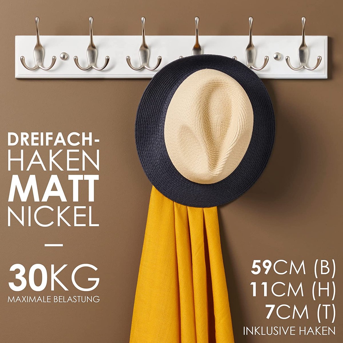 Wandkapstok – premium wandkapstok – Kapstok hangend – luxe kapstok