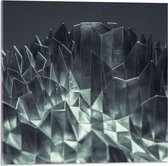 Acrylglas - Abstracte IJzeren Pinnen - 50x50 cm Foto op Acrylglas (Met Ophangsysteem)