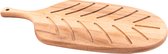 Point-Virgule borrelplank met handvat tapasplank uit acaciahout Leaf 40.5x19.7x1.5cm
