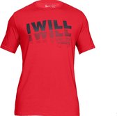 Under Armour I Will 2.0 Short Sleeve Tee 1329587-633, Mannen, Rood, T-shirt maat: L