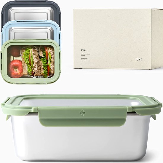 KADAX Lunch Box Of Polished Stainless Steel With Front Cover - Elegant Bread Container For Bread Storage (43x27x18cm KADAX Lunch Box Of Polished Stainless Steel With Front Cover - Elegant Bread Container For Bread Storage (43x27x18cm