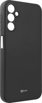 Hoes geschikt voor Samsung A14 4G/5G Zachte Matte SiliconenRoar Jelly zwart