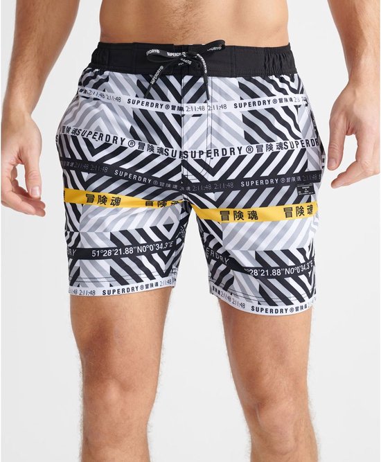 SUPERDRY All Over Print 21´´ Zwemshorts Heren - White Aop - XL