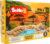 Sand mania® - Sable cinétique - Coffret Safari niveau 2 - 1,5 kg de sable magique marron - Sable pour jouer avec bac à sable - Sable Magic - speelgoed Montessori