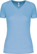 Damesportshirt 'Proact' met V-hals Sky Blue - M