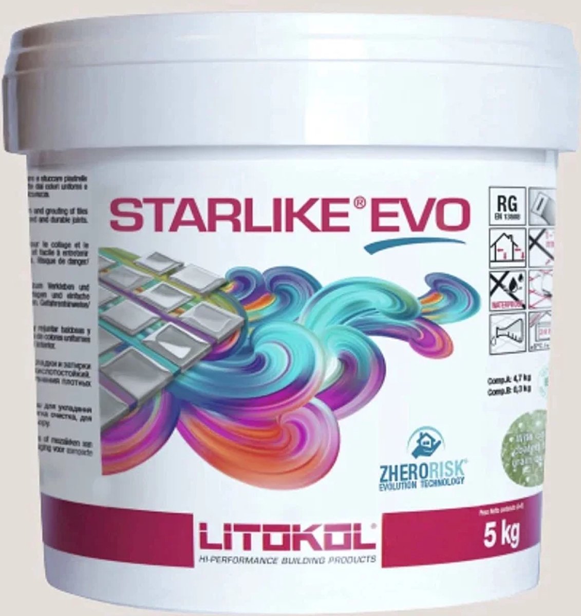 Litokol starlike evo 205 travertino 2,5kg - Voegmiddel - Kleur Bruin - Epoxymiddel - Lijm
