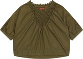 Boezeroen short sleeve blouse 79 khaki smock Green: 92/2yr