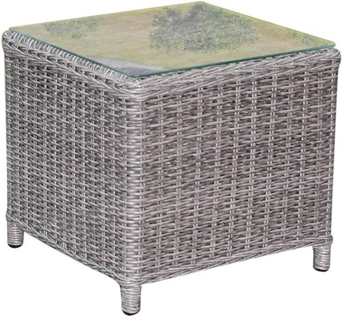 Toscane XL bijzettafel 50x50xH46 cm grijs