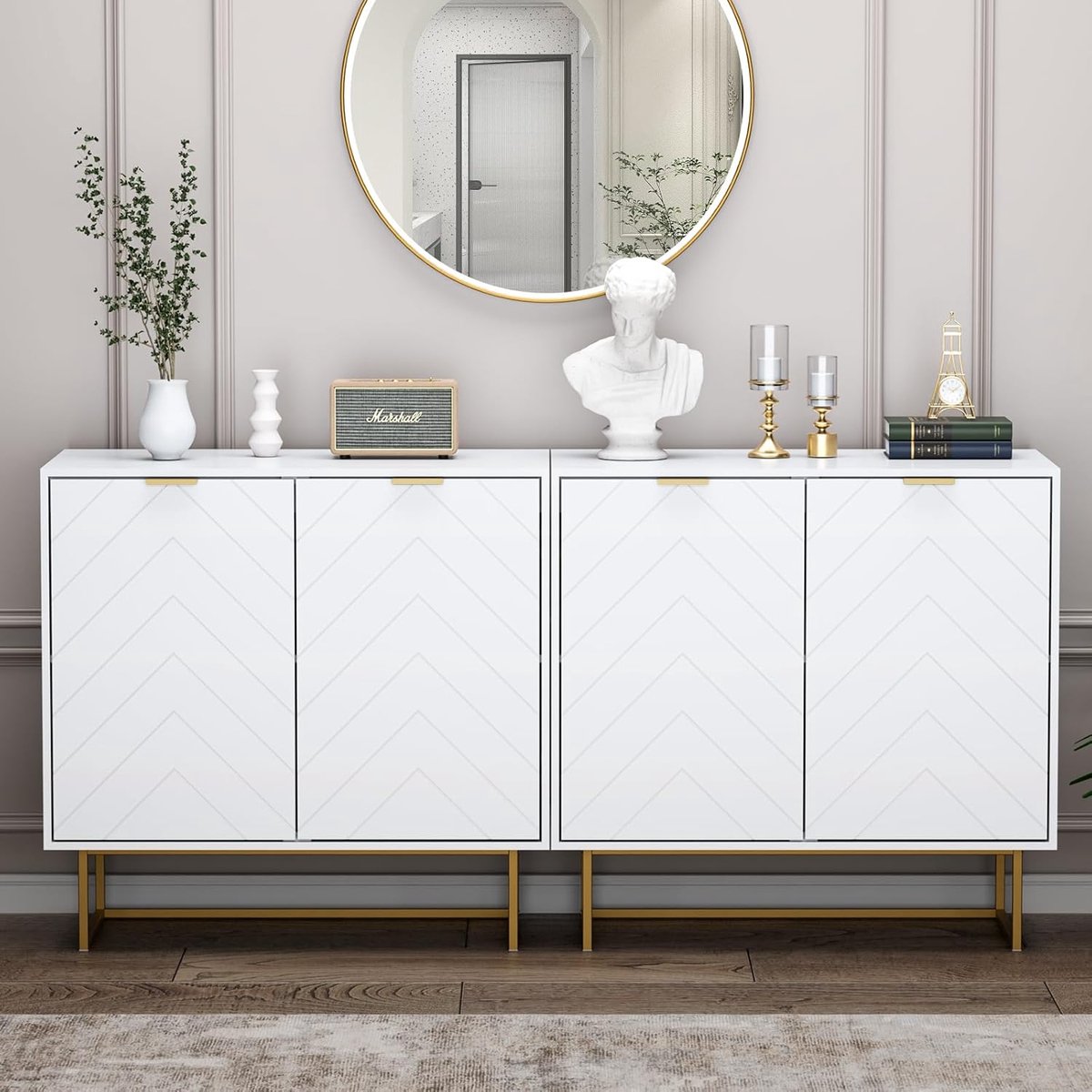 Opbergkast 4 Deuren - Wit - Medahomestore