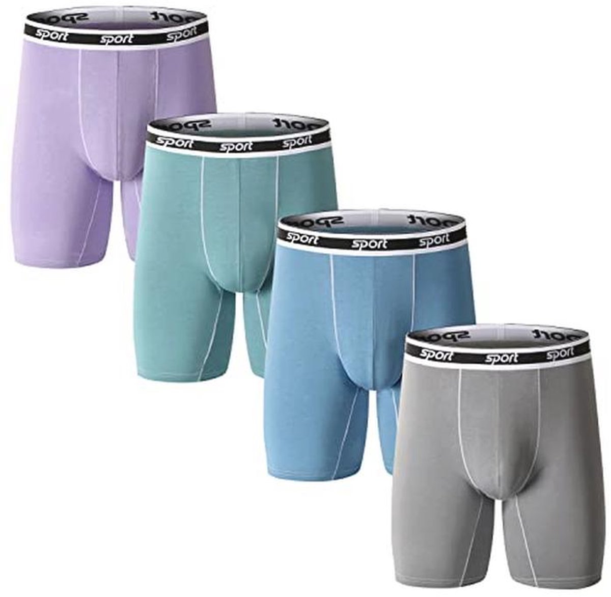 Heren Boxershorts Micro Modal Naadloos Lange Been Ademend Comfortabel Ondergoed