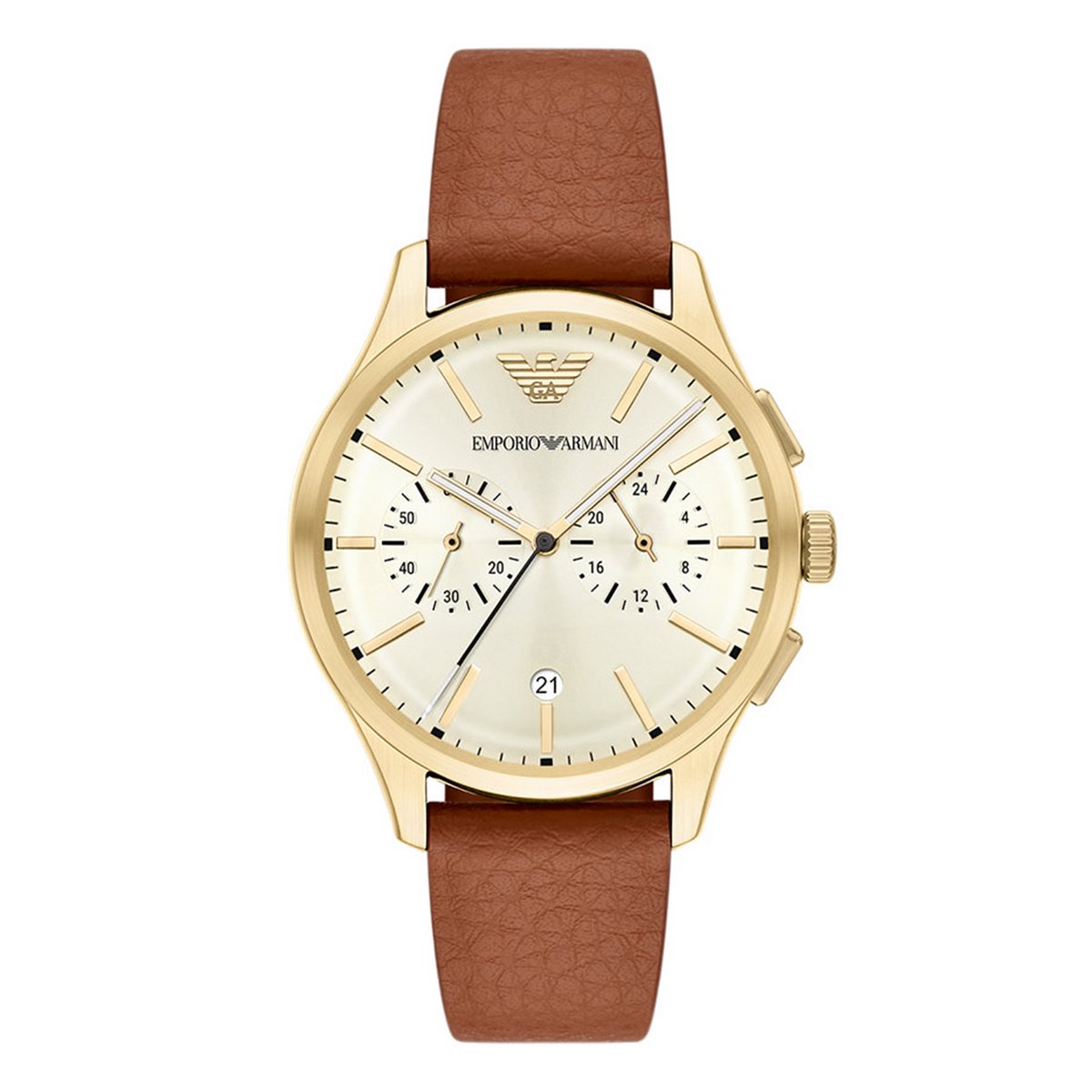 Emporio Armani Heren Horloge 42 mm Bruin