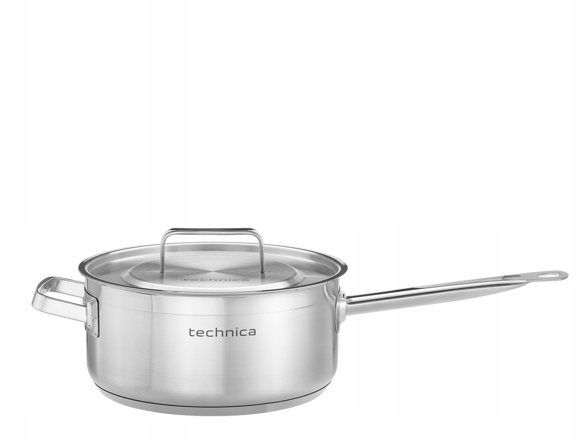 RVS Pan met Deksel - 5L, 24cm, Inductie, 3-laags Bodem