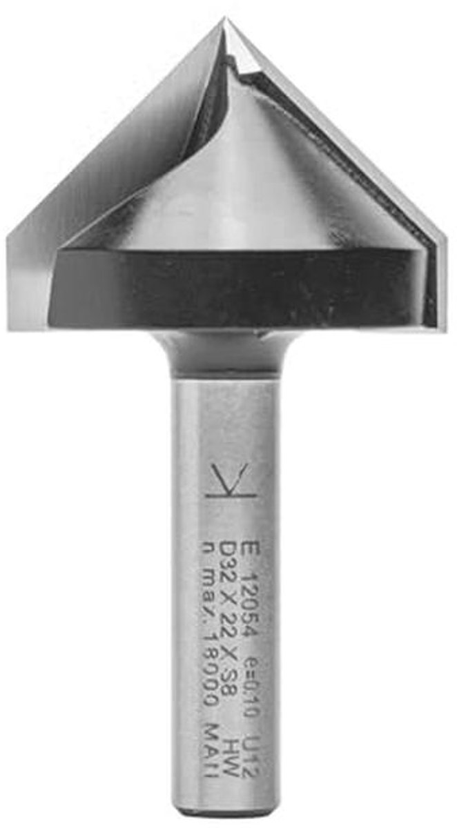 V Groove en Schrijfcutter 8 mm, Carbide, 90°