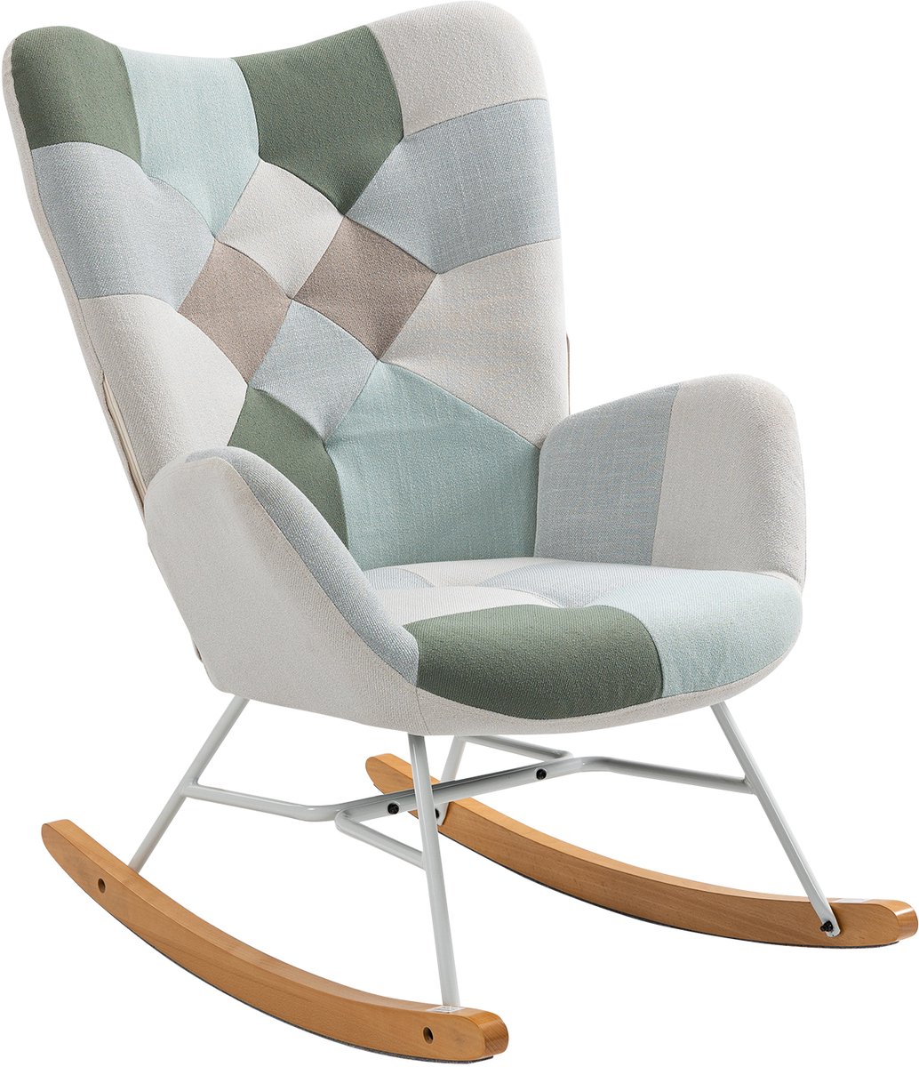 MEUBLES COSY EPPING - Comfortabele Scandinavische Schommelstoel Aqua