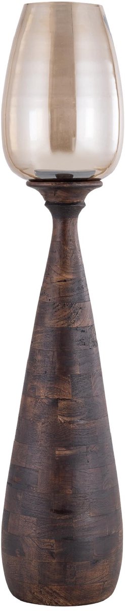 PTMD Windlicht Midi - Bruin - 20x20x100cm