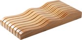 House of Husk Messenblok voor Lade Groot - Houten Messen Houder - Messenrek - Messen Organiser - Rubberhout - Tot 15 Messen