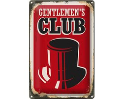 Blechschild Retro 20x30cm Gentlemen`s Club Männer