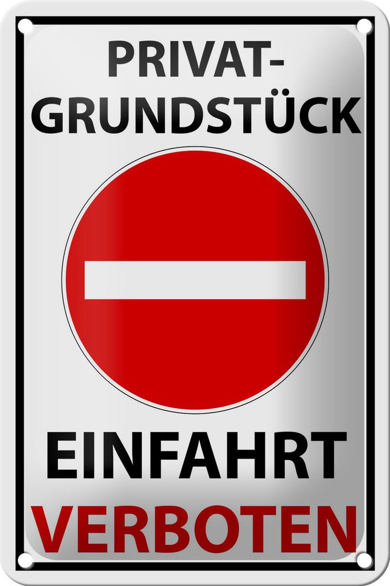 Blechschild Halteverbot 18x12cm Privat Einfahrt verboten