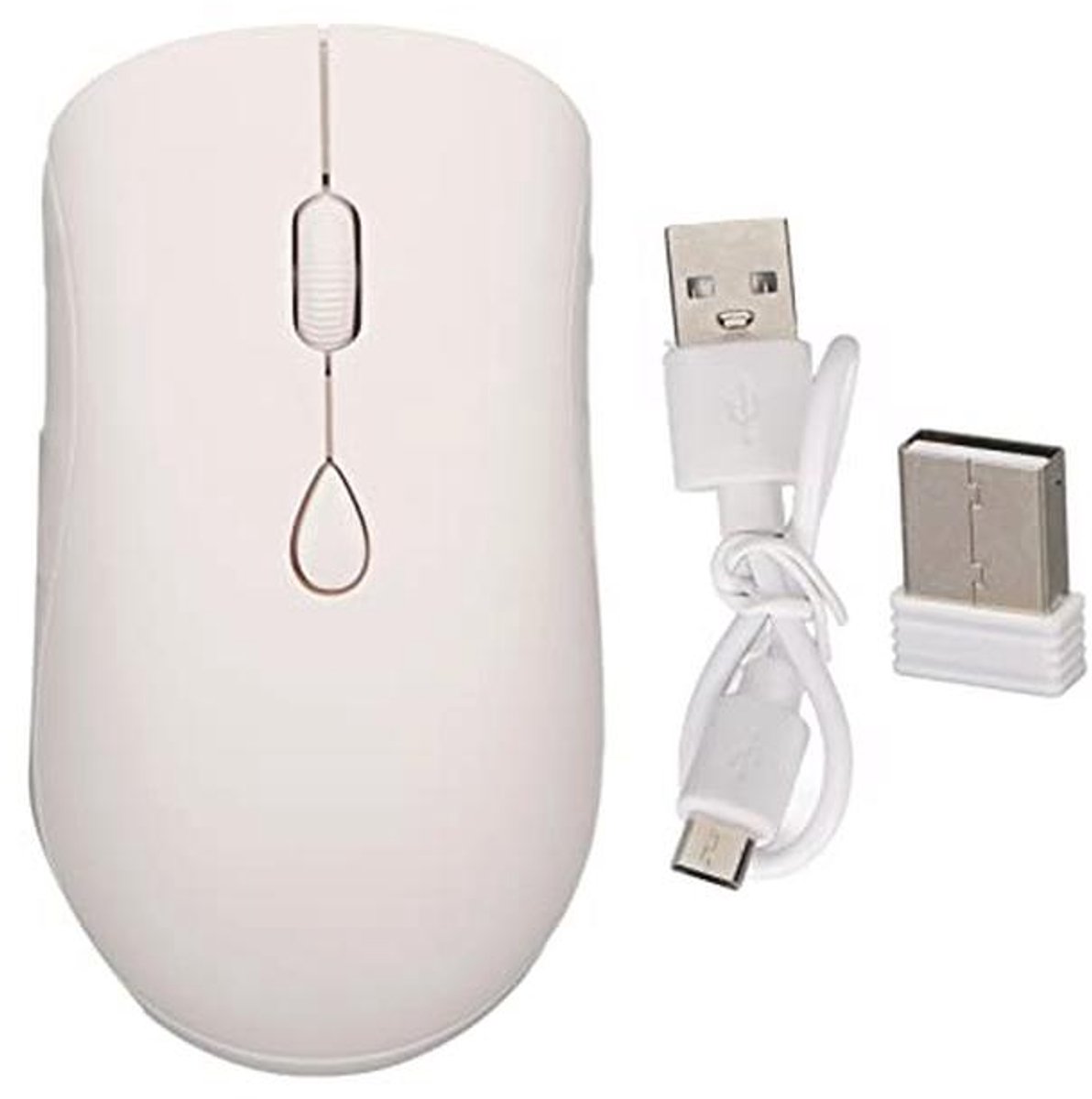 Draadloze Bluetooth Muis met 2.4G en 5.2 - Ergonomische Oplaadbare Stille Muis met USB Ontvanger