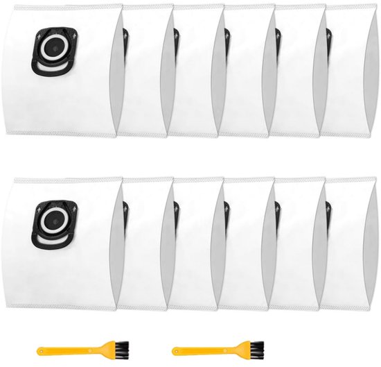12 Stofzakken voor Hygiene+ , Silence Force Compact Power X-Trem Power- Compatibel Met Rowenta Inclusief een klein borsteltje