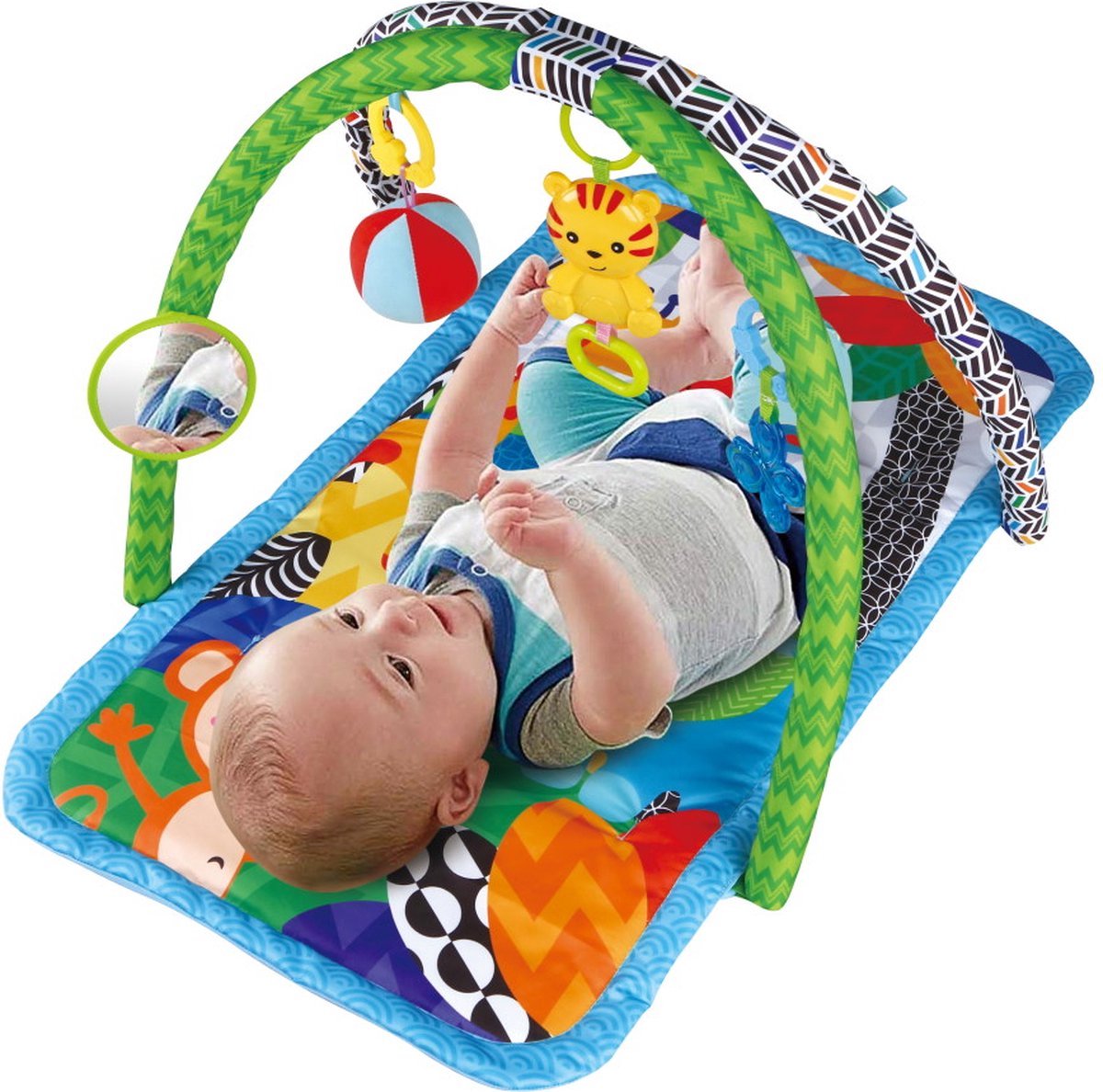 YAR Babysoundz - Babygym - speelkleed - speelkleed met boog - 3-in-1 Gym met muziek en lichtjes -76x46cm — afbeelding 3