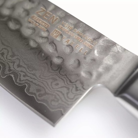 Couteau de chef japonais Yaxell Zen Santoku 12,5 cm 37 couches acier damas inoxydable