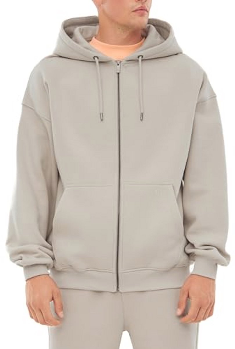 Oversized Hoodie met ritssluiting voor heren en dames - Sweatshirt met zachte binnenkant - Unisex Katoen Polyester
