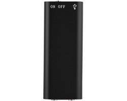 Ynkkvre - Mini Afluisterapparaat - Recorder Dictafoon - 192kbps Opname - 8uur Werktijd - Stemactivatie - MP3/WAV - Zwart