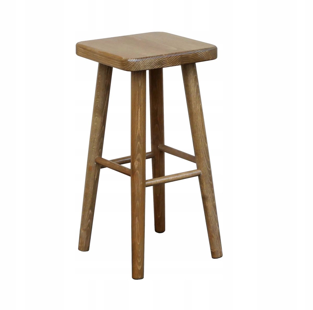 Houten barkruk 60cm eikenlook, massief beukenhout