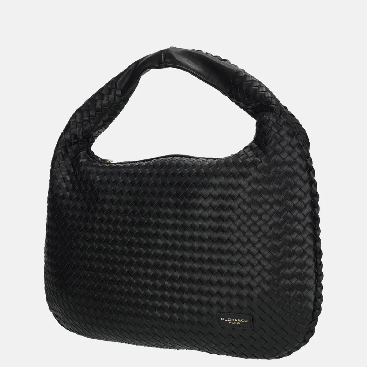 Flora & Co buideltas vlechtwerk black